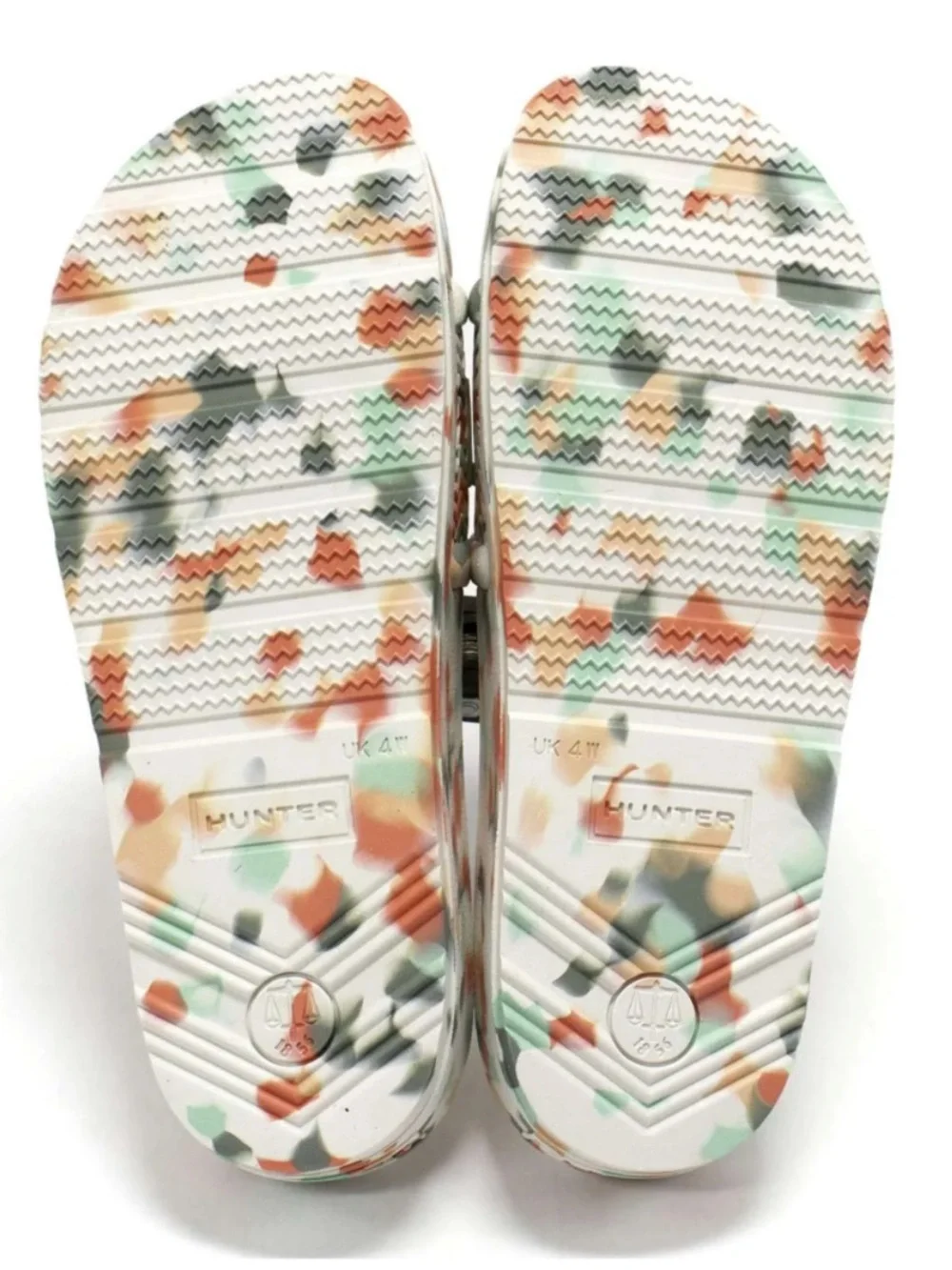 NWT  Hunter Original Bloom Algae Marble Lightweight Slide Sandals Mens 11